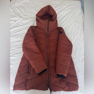 Women's Warm Puffer Jacket in Rust